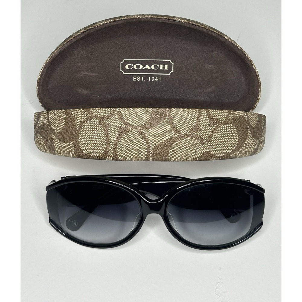 Vintage Coach Women's Black Gradient Sunglasses Allison S486A w/ Case Y2K 2000s